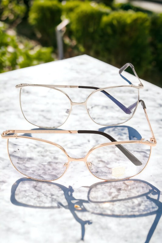 Metal Framed Clear Lens Sunglasses Pack