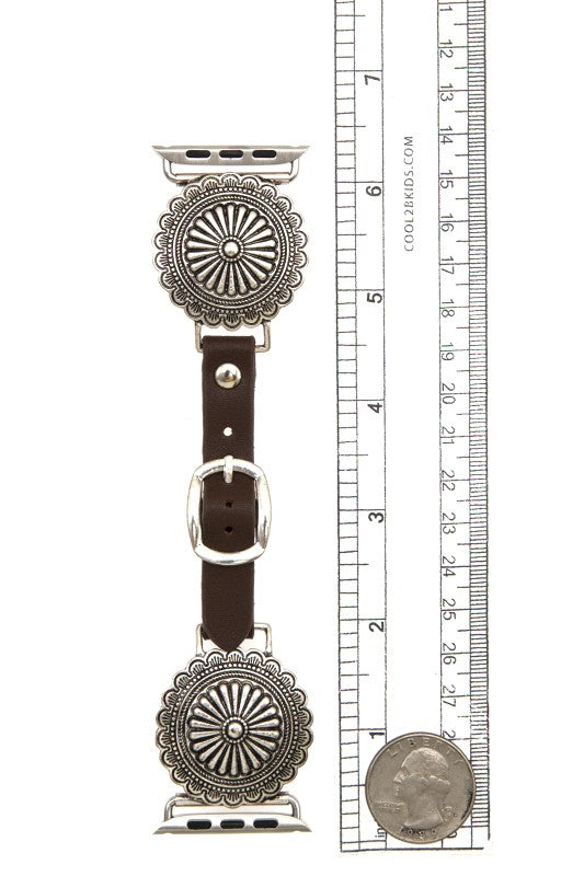 ROUND CONCHO DETAIL WATCH BAND