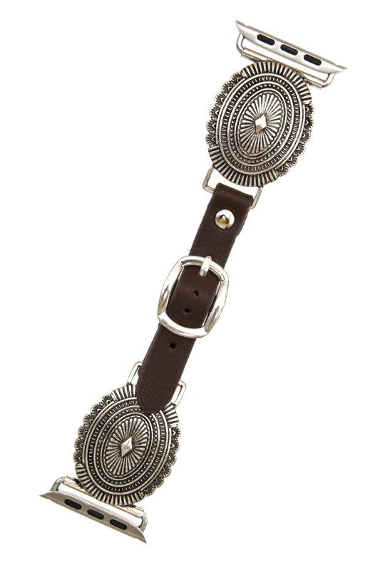 OVAL CONCHO DETAIL WATCH BAND