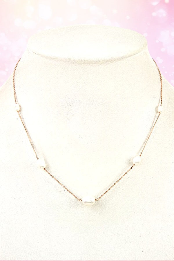 FRESHWATER PEARL STATION NECKLACE