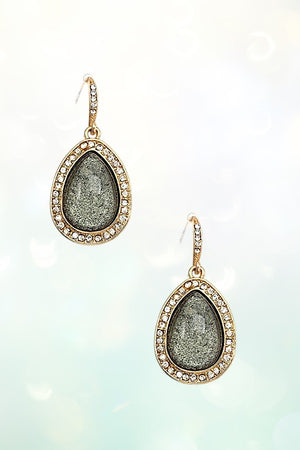 OPAL TEARDROP FRAMED DROP EARRING