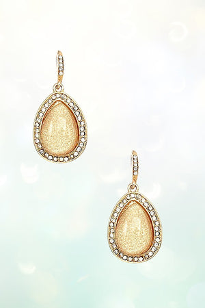OPAL TEARDROP FRAMED DROP EARRING