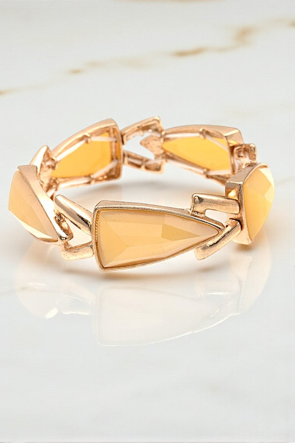 FACETED TRIANLE LINK BRACELET