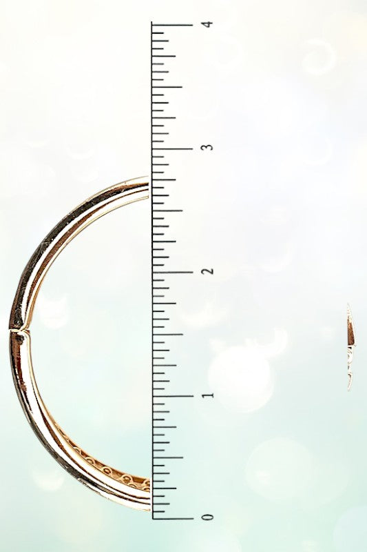 RHINESTONE ETCHED ACCENT HINGE BRACELET