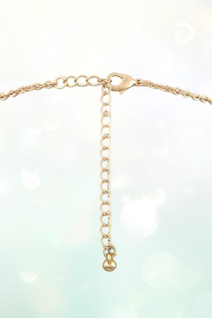 GEM BEAD BAR DROP BIB NECKLACE SET