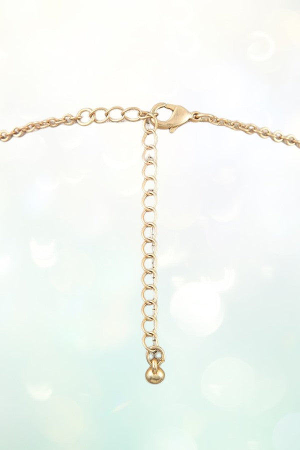 GEM BEAD BAR DROP BIB NECKLACE SET