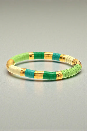 VIBRANT MULTI COLOR TUBE BEAD STRETCH BRACELET