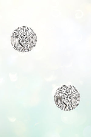 SCRATCHED ROUND SILVER POST EARRING