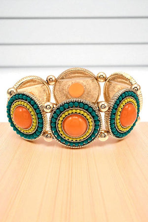 ROUND BEAD LINK STRETCH BRACELET