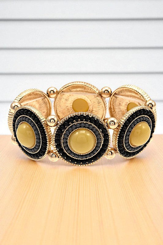 ROUND BEAD LINK STRETCH BRACELET