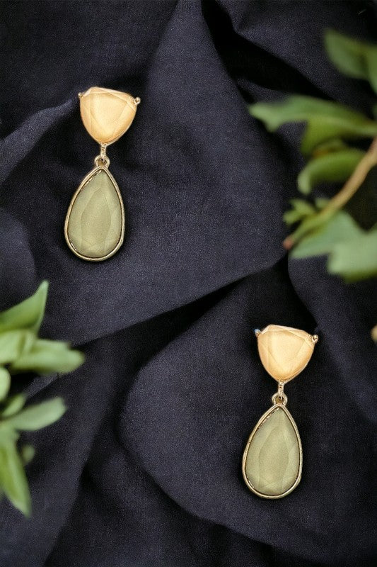 Faceted Double Drop Earring