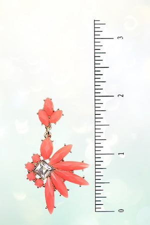 SEMI SPIKE FRAMED ACRYLIC EARRING