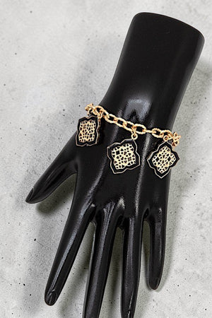 MOROCCAN CUT OUT CHARMS DANGLE CHAIN BRACELET