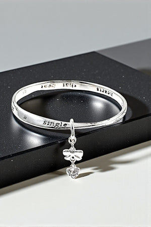 ANGEL CHARM TWIST BANGLE BRACELET