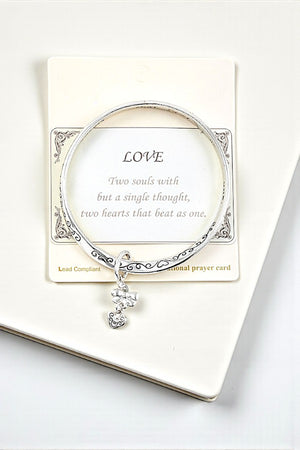 ANGEL CHARM TWIST BANGLE BRACELET