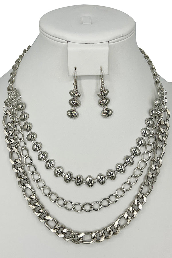 Multi Chain Fashion Necklace Set