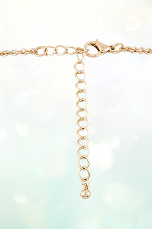 TEXTURED HAMMERED BAR LINK BIB NECKLACE SET