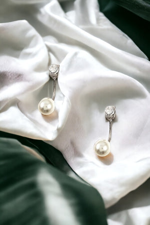 Pearl Accent Ear Jacket Earring