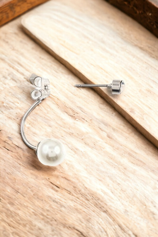 Pearl Accent Ear Jacket Earring