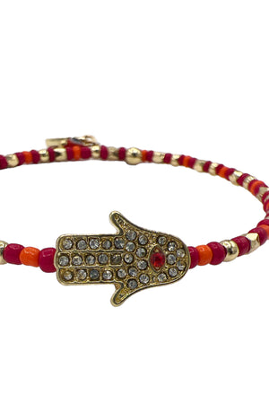 Hamsa Hand Bead Bracelet