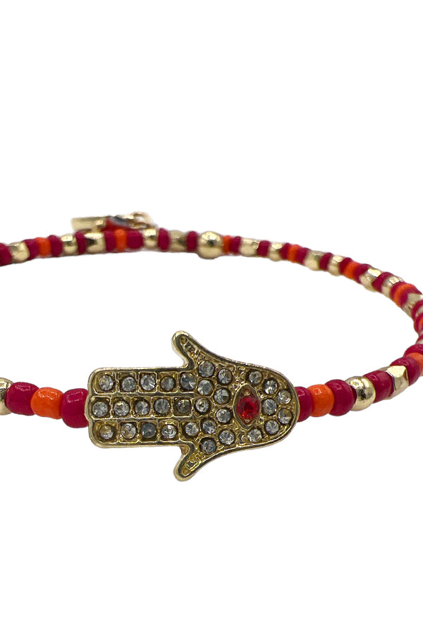 Hamsa Hand Bead Bracelet