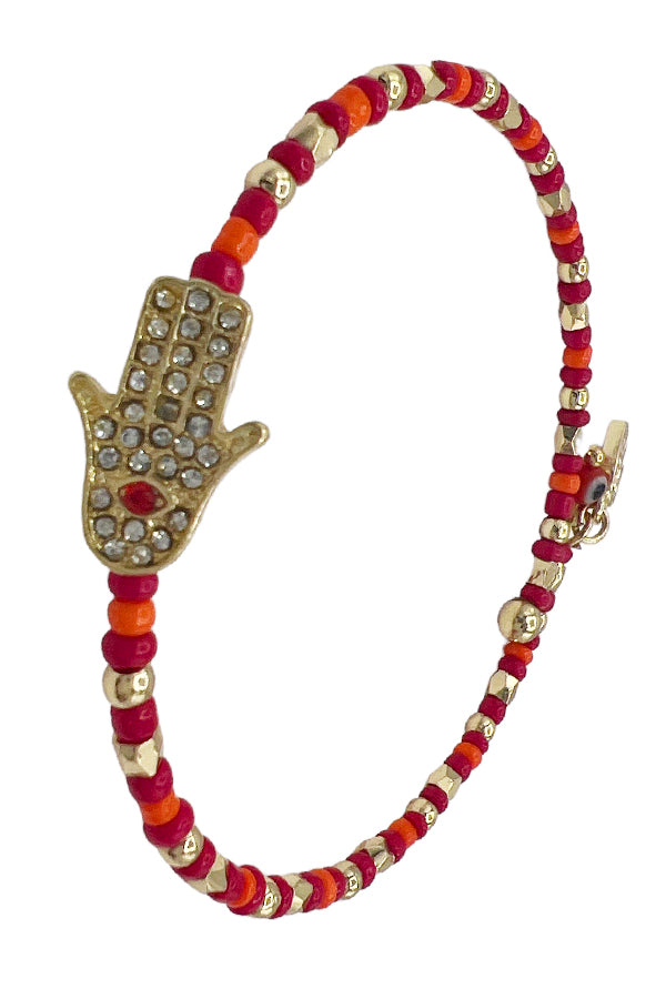 Hamsa Hand Bead Bracelet