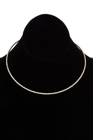 RHINESTONE PAVE FLEX CHOKER NECKLACE