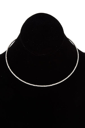 RHINESTONE PAVE FLEX CHOKER NECKLACE