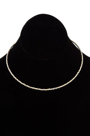 RHINESTONE PAVE FLEX CHOKER NECKLACE