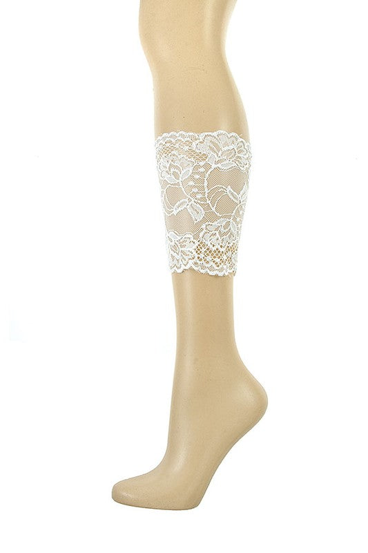 Floral Lace Pattern Boot Cuff
