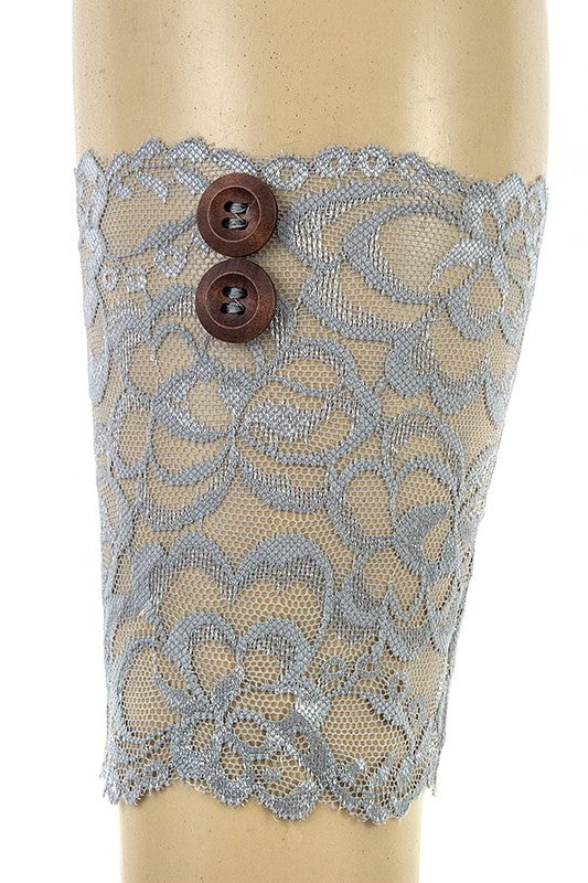 Scalloped Floral Lace Boot Cuff