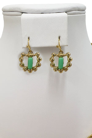 Semi Acrylic Ornate Link Bib Necklace Set