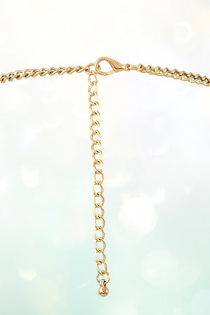 CRYSTAL FLOWER BEAD LONG NECKLACE SET