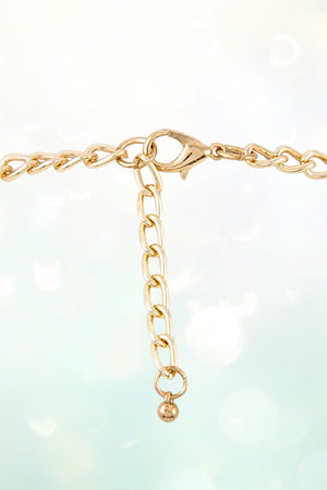 TRIPLE ROPE WITH METAL ACCENT NECKLACE