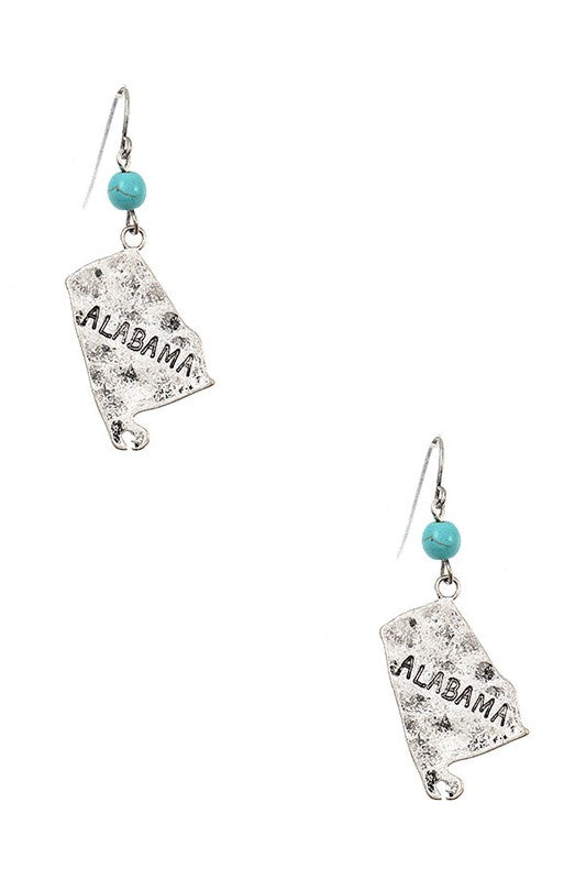 ALABAMA STATE DANGLE EARRING