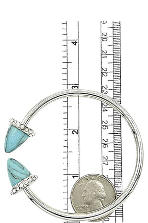 CONE TIP GEMSTONE CUFF BRACELET
