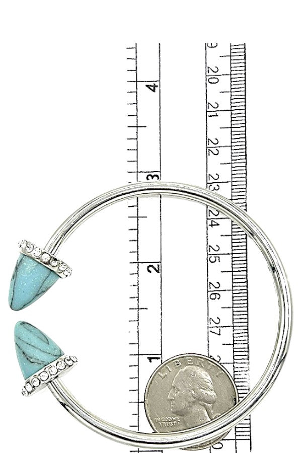 CONE TIP GEMSTONE CUFF BRACELET