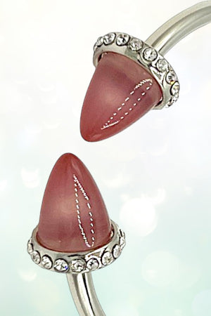 CONE TIP GEMSTONE CUFF BRACELET