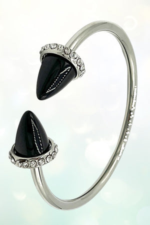 CONE TIP GEMSTONE CUFF BRACELET