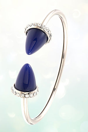 CONE TIP GEMSTONE CUFF BRACELET