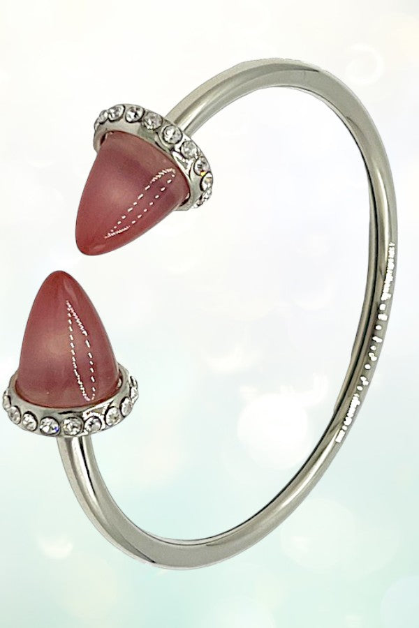 CONE TIP GEMSTONE CUFF BRACELET
