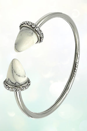 CONE TIP GEMSTONE CUFF BRACELET