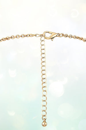 TRIBAL THEME DROP CHAIN CHARM PENDANT CUT OUT LONG NECKLACE AND MATCHING EARRING SET