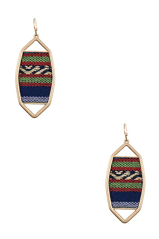 MIX PATTERN DROP EARRING