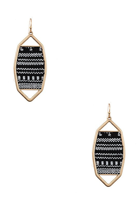 MIX PATTERN DROP EARRING