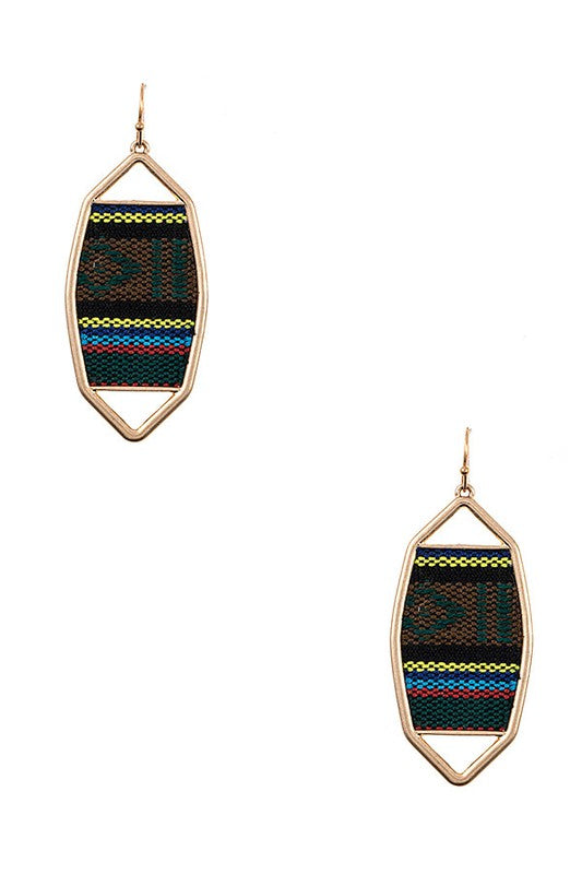 MIX PATTERN DROP EARRING