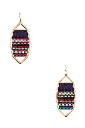 MIX PATTERN DROP EARRING