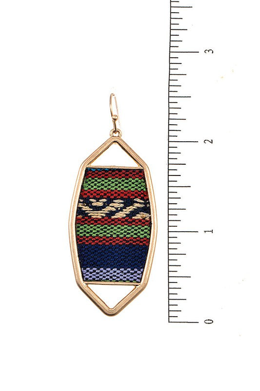 MIX PATTERN DROP EARRING