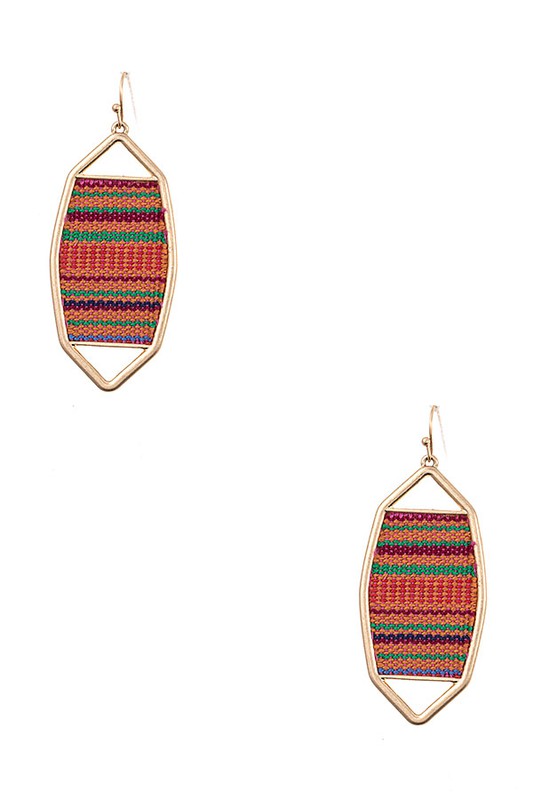 MIX PATTERN DROP EARRING