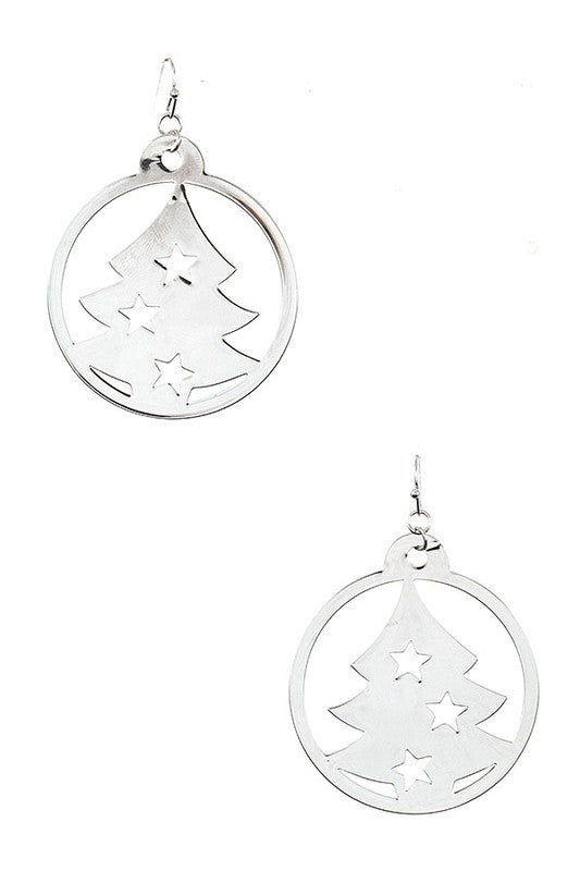 STAR AND TREE CUT OUT EARRING